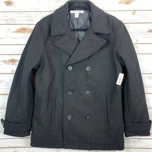 Wool Blend Heavyweight Peacoat  Pea Coat